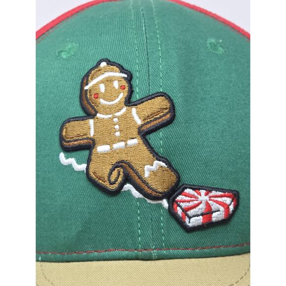 Baseballism Brand Gingerbread Man Baseball Cap Fitted Flat Brim Hat Size 7 - Picture 2 of 10